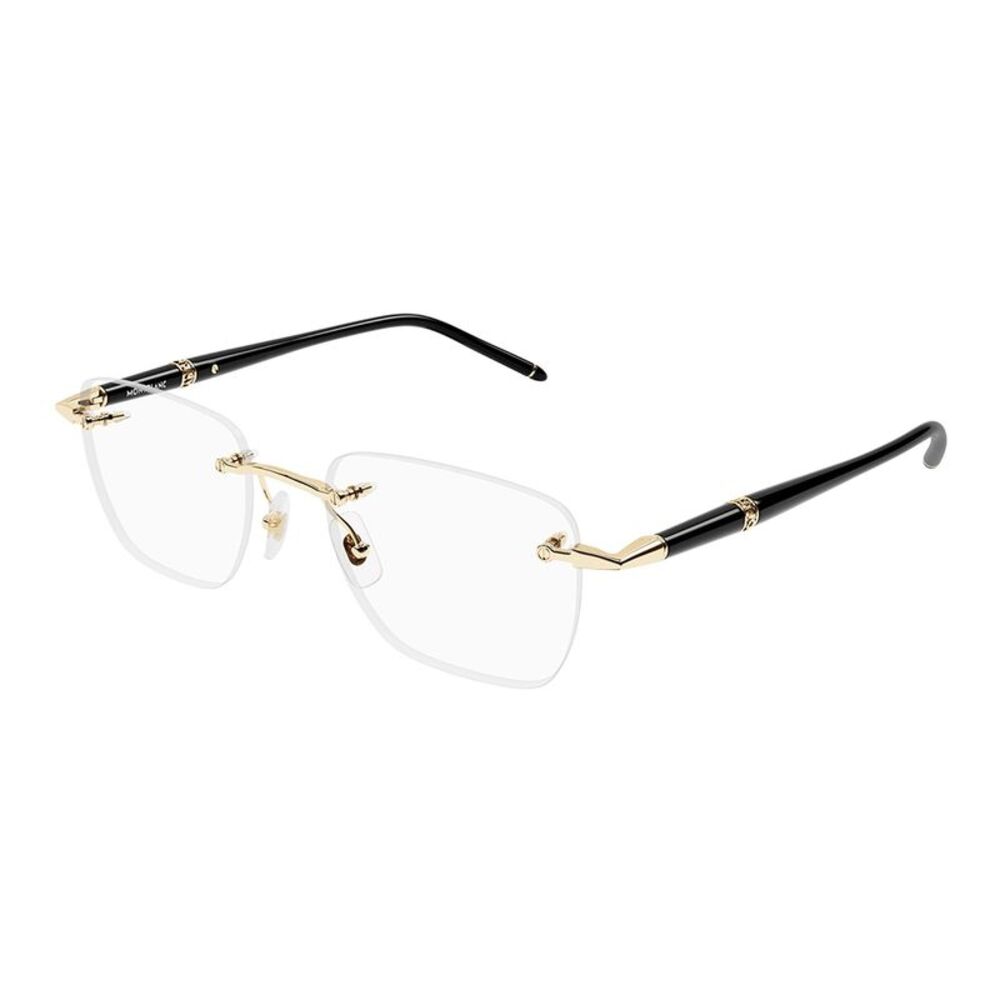 MontBlanc MEISTERSTUCK MB 0346O 001 Gold/Black Metal Rimless Eyeglasses 53mm